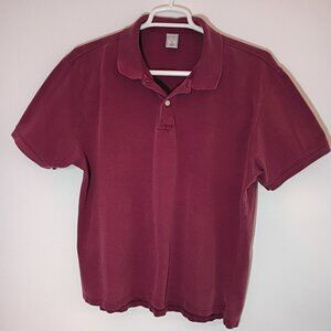 Shirt, Polo, Short, Old Navy, Maroon, XL